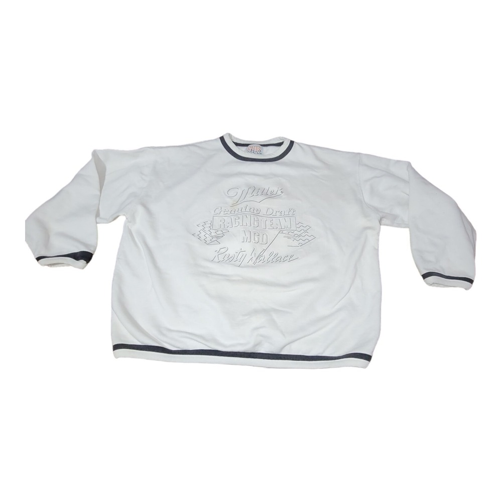 Over Wear Made In USA Miller Genuine‎ Draft Racing Crewneck Sweatshirt XL BP